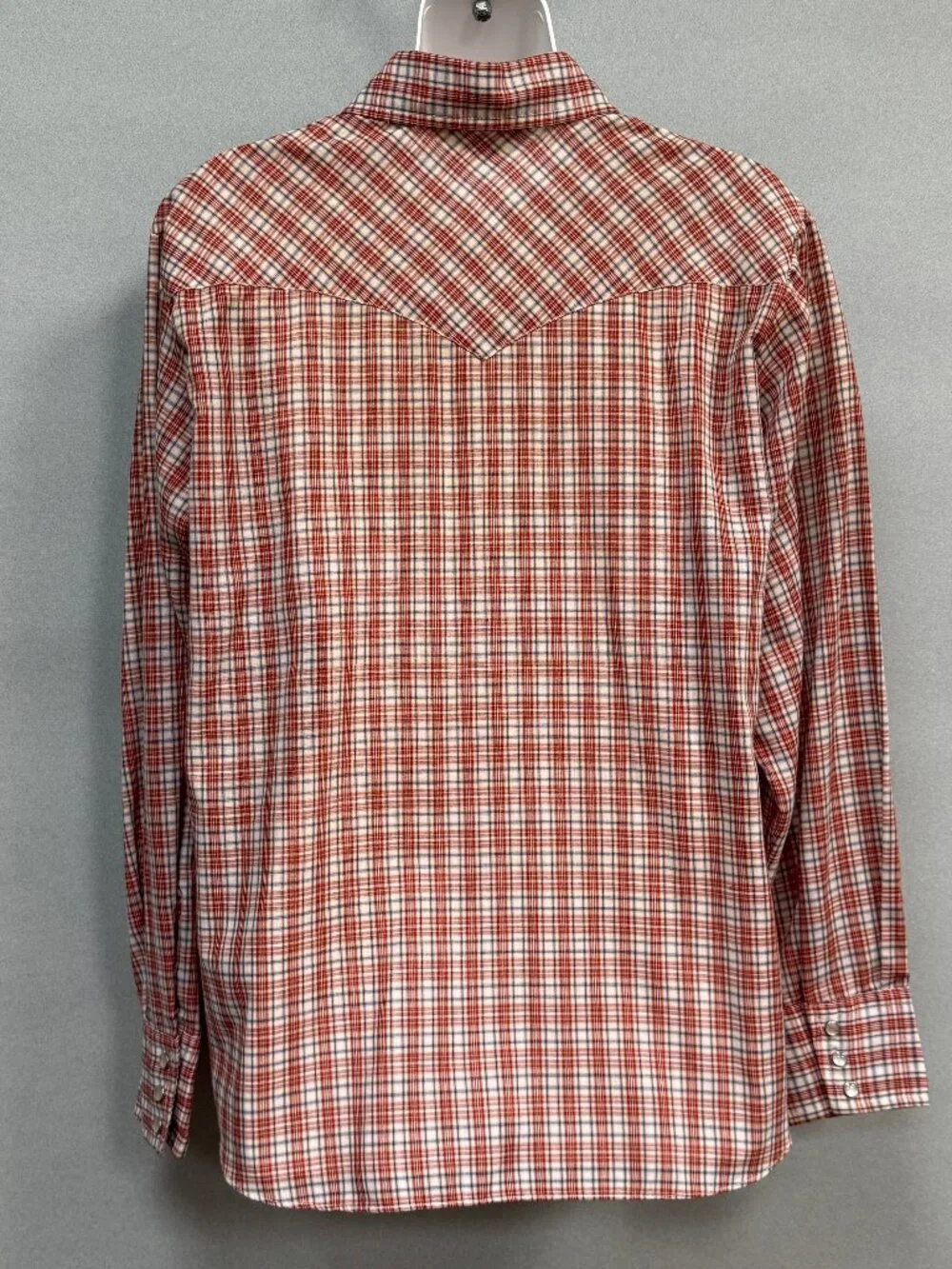 70s Amy Barr Red Plaid Pearl Snap Western Shirt Women's M/38 Equestrian Cowgirl